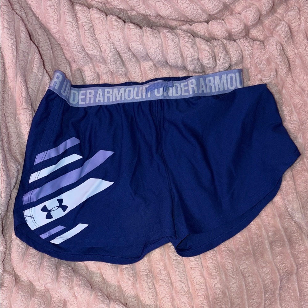 Under Armour Women's Navy and Lavender Athletic Shorts